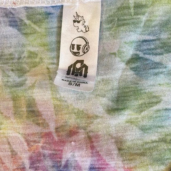 Iheartraves Tie Dye Ganja Leaf Crop Top Small - Picture 4 of 6